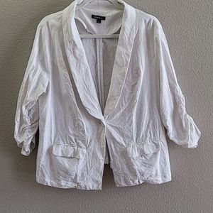 White denim blazer